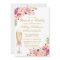 Bridal Shower Pink Floral Brunch Bubbly Gold