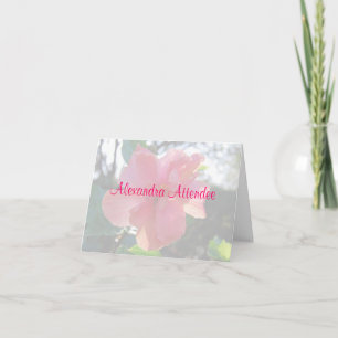 Bridal Shower Pink Flower Place Setting Name Tags Invitation
