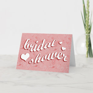 bridal shower : Pink Paisley : Invitation