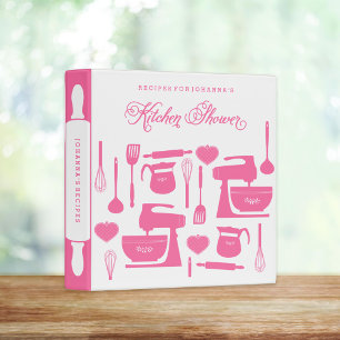 Bridal Shower Pink Recipe Binder
