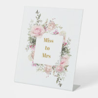 Bridal Shower Pink Roses Miss to Mrs