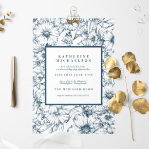BRIDAL SHOWER Pink Ruffle Tulips Invitation