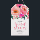 Bridal Shower Pink Watercolor Floral Thank You Gift Tags<br><div class="desc">Bridal Shower Pink Watercolor Floral Thank You</div>