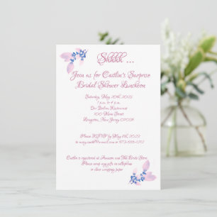 Bridal Shower, Pink Watercolor Invitation