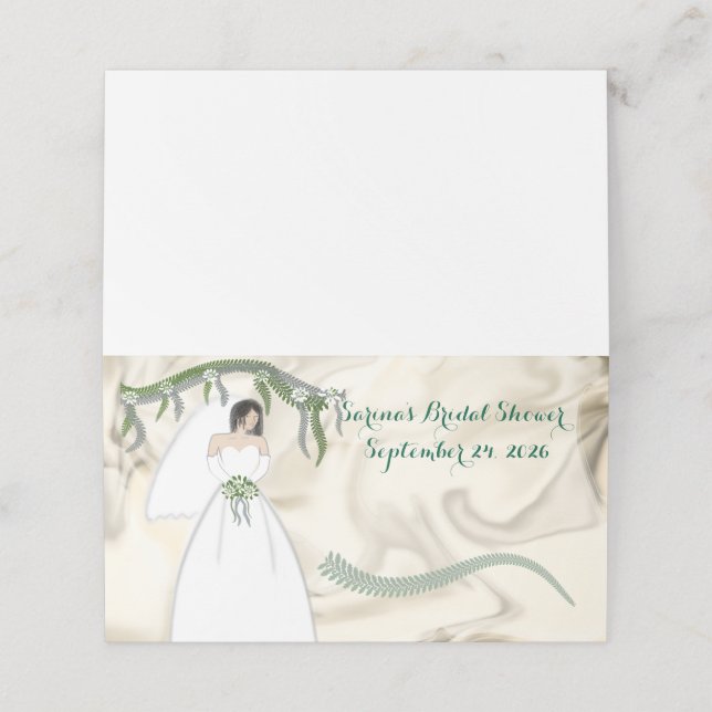 Bridal Shower Place Cards  (Outside Unfolded)