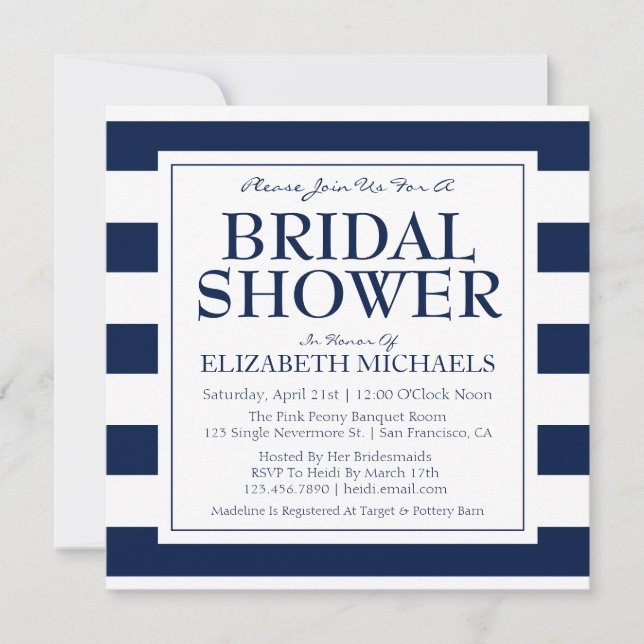 Bridal Shower Polka Dots Invitation (Front)