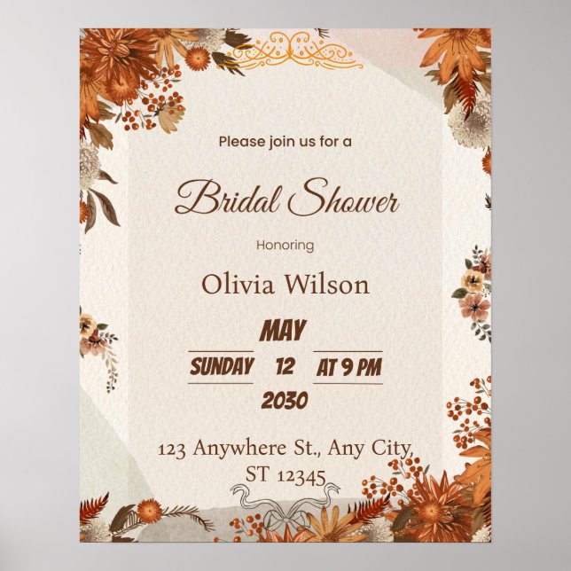 Bridal shower poster (Front)