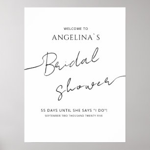 Bridal shower Posters in a modern design.