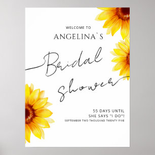 Bridal shower Posters in a modern design.