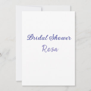 Bridal shower purple add name date elegantstylish  holiday card