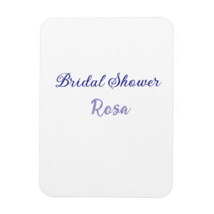 Bridal shower purple add name date elegantstylish magnet