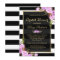 Bridal Shower Purple Floral Gold Frame Stripes