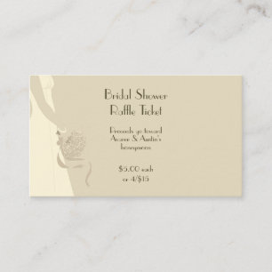 Bridal Shower Raffle Tickets Enclosure Card