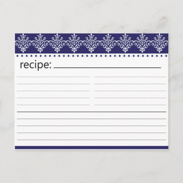 Bridal Shower Recipe Card (Front)