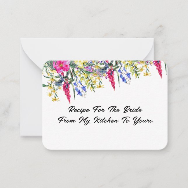 bridal shower recipe card (Front)