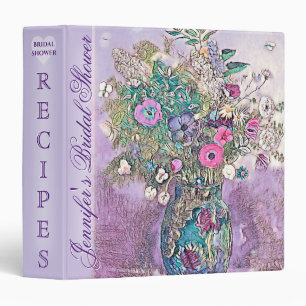 Bridal Shower Recipe Cookbook Binder