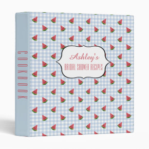 Bridal Shower Recipe Cookbook Watermelons Pattern Binder