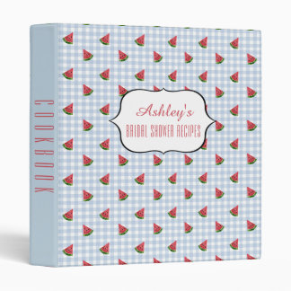 Bridal Shower Recipe Cookbook Watermelons Pattern Binder