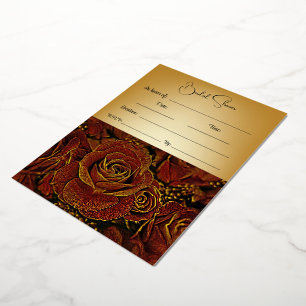 Bridal Shower - Red & Gold Roses