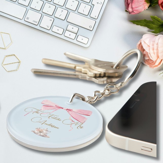 Bridal Shower Regency Elegant Ribbon Keychain (Creator Uploaded)