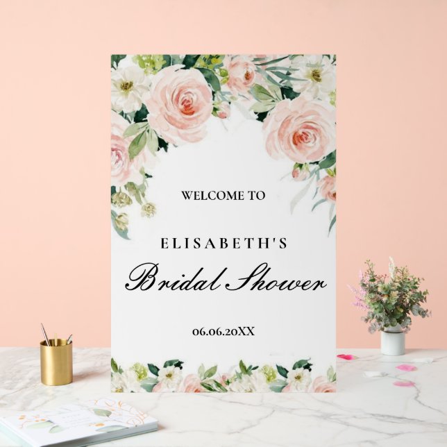 Bridal shower rosa oro floral Foam Boards (Mariage)