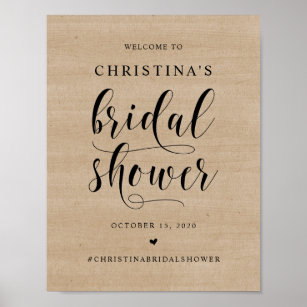 Bridal Shower, Rustic Farm Modern wedding font Poster