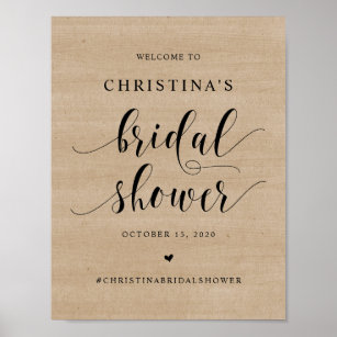 Bridal Shower, Rustic Farm Modern wedding font Poster