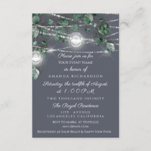 Bridal Shower Rustic Wood Silver Grey Jars Light Invitation