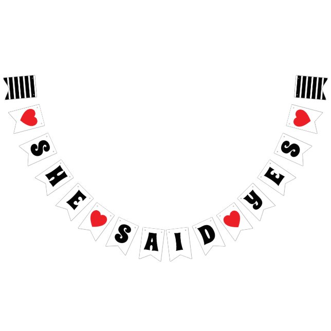 Bridal Shower | She Said Yes Bunting Flags (All)