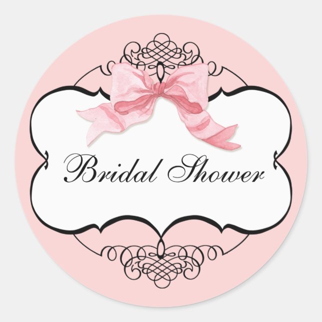 Bridal Shower - Shower Sticker or Seal (Front)