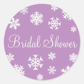 Bridal Shower Snowflakes Envelope Sticker Seal