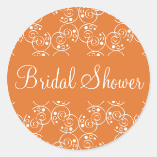 Bridal Shower Spiral Swirls Envelope Sticker Seal