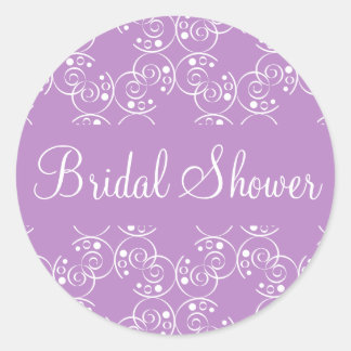 Bridal Shower Spiral Swirls Envelope Sticker Seal