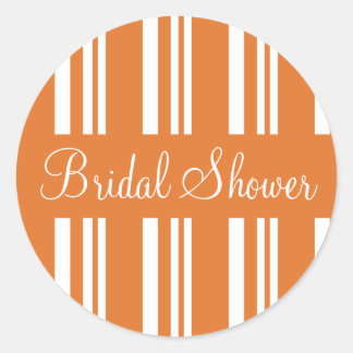 Bridal Shower Striped Envelope Sticker Seal