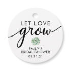 Bridal SHOWER Succulent Favour Tags