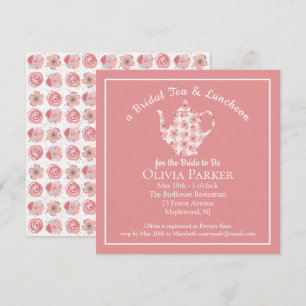Bridal Shower Tea and Luncheon Teapot Invitation