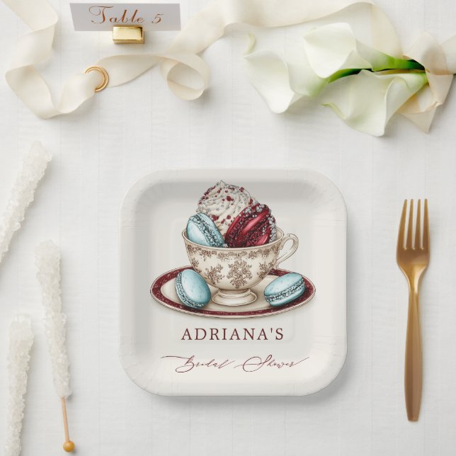 Bridal Shower Tea Cup Paper Plate (Wedding)