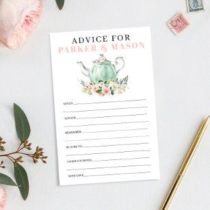 Bridal Shower Tea Party Advice and Game
