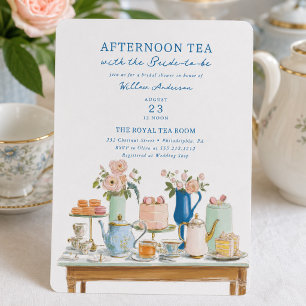 Bridal Shower Tea Party Invitation Illustration