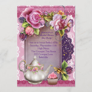Bridal Shower Tea Party Invitations