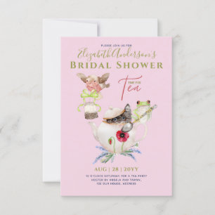 Bridal Shower Tea Party Invitations Cute Fun 