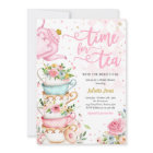 Bridal Shower Tea Party Pink And Gold Floral