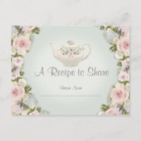 Bridal Shower Tea Party Recipe Rose Floral Mint