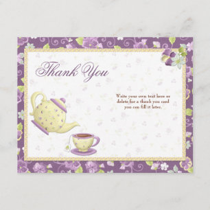 Bridal Shower Tea Party Thank You Card
