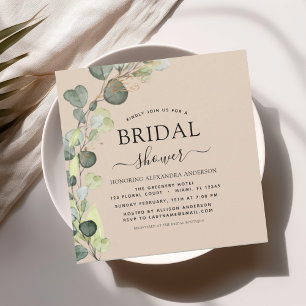 Bridal Shower Terracotta Greenery Eucalyptus Invitation