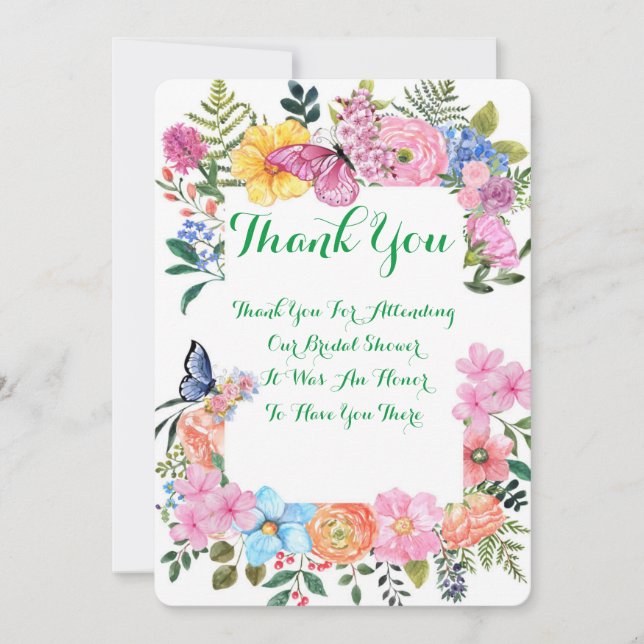 BRIDAL SHOWER THANK YOU CARD (Front)
