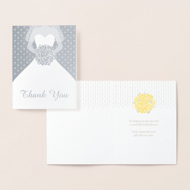 Bridal shower thank you card (Display)