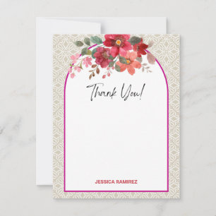 Bridal Shower Thank You Card Fall Colour Palette