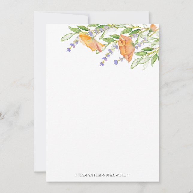 Bridal Shower Thank You Cards Boho Wildflowers (Front)