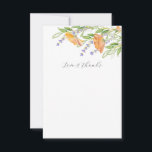 Bridal Shower Thank You Cards Botanical Florals<br><div class="desc">Express gratitude in style with these bridal shower thank you cards, perfect for wedding celebration. Featuring a delicate watercolor floral design in shades of orange, lavender, and purple, these botanical-inspired cards beautifully complement an outdoor garden or wildflower wedding theme. Customize using the template fields with your own wording or keep...</div>